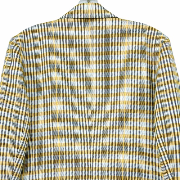 Vintage Yellow, Black and White Plaid Blazer by David Benjamin - Picture 9 of 16